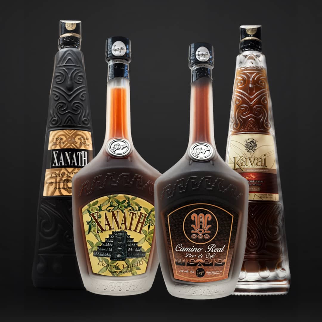 Xanath, Camino Real y Kawai. licores de la familia Gaya